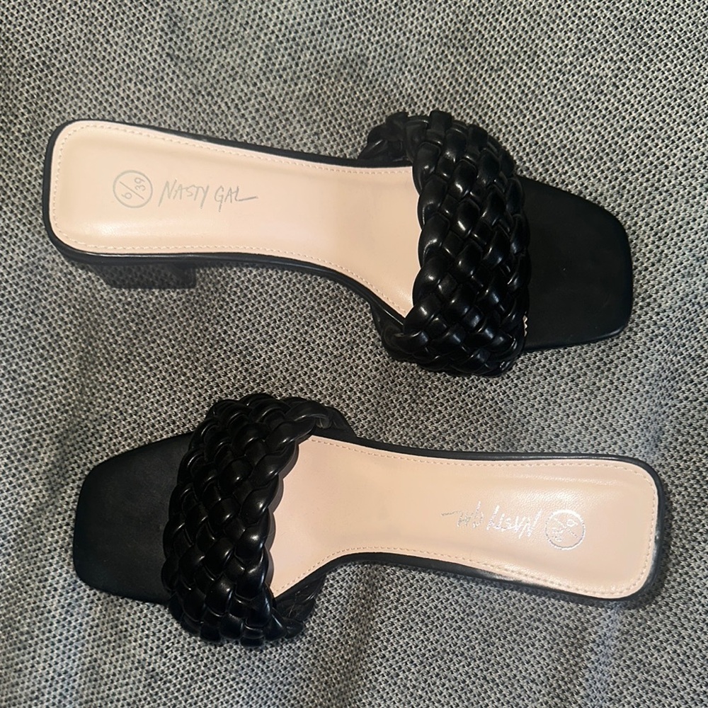 Nasty Gal Black Braided Mules for Effortless Style